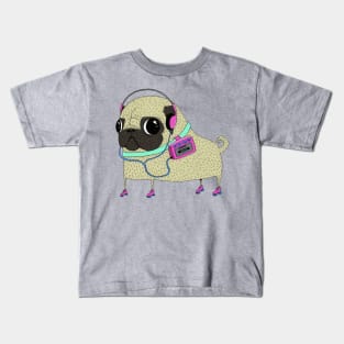 Roller pug Kids T-Shirt